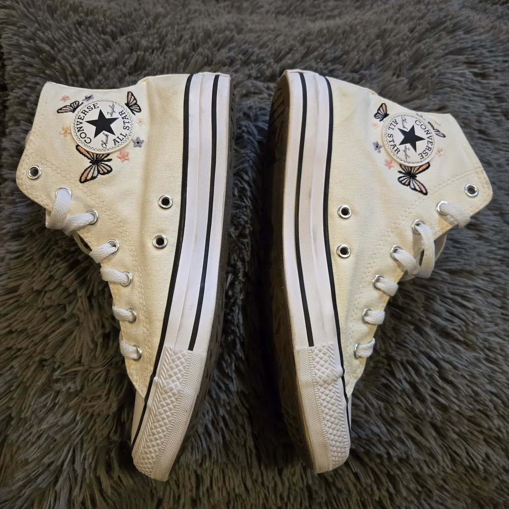 Converse Chuck Taylor Kids High-Top Sneakers with Butterfly Design